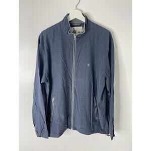 Linksoul Black Stretch Full Zip Outerwear Mock Neck Jacket Large Lightweight